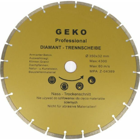 Kotouč diamantový řezný segmentový, 350x8x32mm GEKO GEKO 32357
