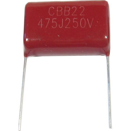 4u7/250V CBB22, svitkový kondenzátor polypropylen J592