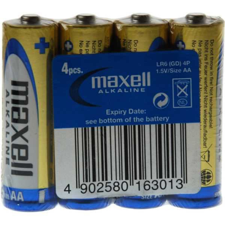 Baterie MAXELL 1,5V AA(LR6) 4S ALK, balení 4ks R506-4