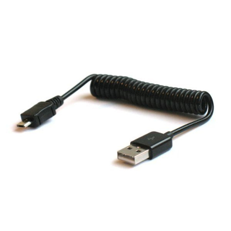 Kabel kroucený USB 2.0 konektor USB-A / USB-Micro, délka 1m N504A