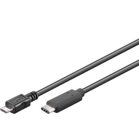 Kabel USB 2.0 USB-Micro / USB-C 3.1 konektor 1m černý N504L