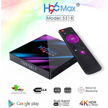 Smart TV box H96 MAX RK3318, 4GB RAM, 64GB ROM O885