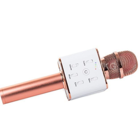 Bezdrátový bluetooth karaoke mikrofon, zlatý Q234B