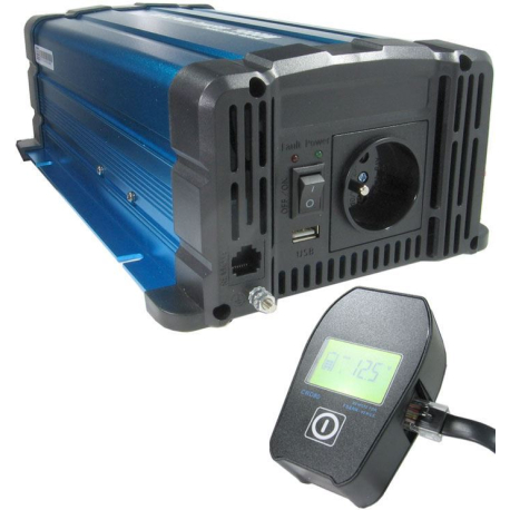 Měnič napětí 12V/230V 1000W FS1000, čistá sinusovka, D.O. drátové G525C