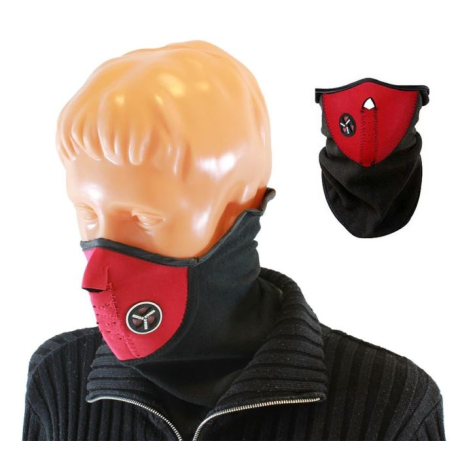 Ochranná maska, kukla neoprenová na obličej, červená V304-R