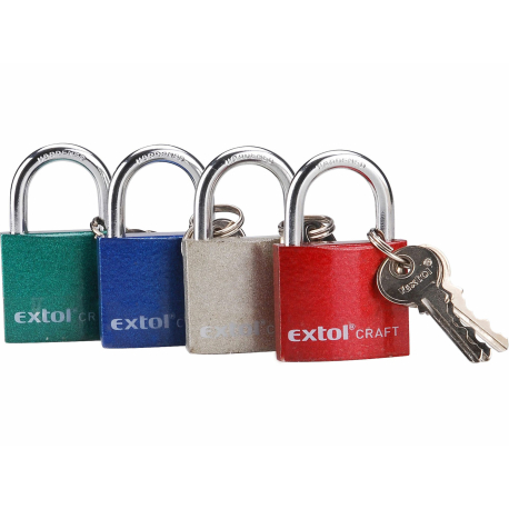 Zámek visací litinový barevný, 50mm, 3 klíče EXTOL-CRAFT EXTOL-CRAFT 2797