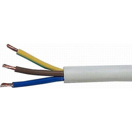 Kabel 3x1mm2 H05VV-F (CYSY3x1mm), bílý N284