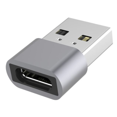 Aluminium USB C female - USB2.0 A Male adaptér D363F