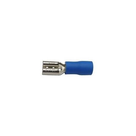 Faston-zdířka 4,8mm modrá pro kabel 1,5-2,5mm2 L951