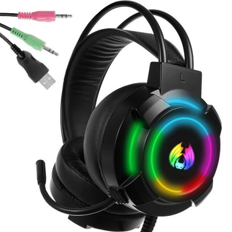 Sluchátka herní LED RGB s mikrofonem 5.1 Q214K
