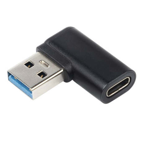 Redukce zahnutá 90° USB-C Female na USB3.0 typ A Male D363E