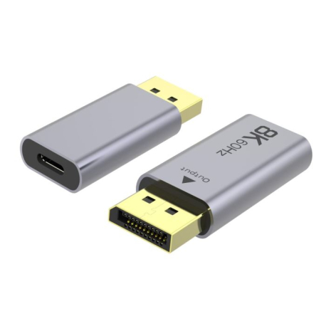 Adaptér USB-C na Displayport DP1.4 8k@60Hz, 4k@120Hz, hliníkové pouzdr D363S