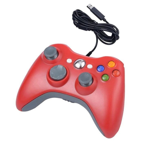 Drátový ovladač pro konzoli Microsoft Xbox 360 červená M257G