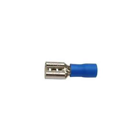 Faston-zdířka 6,3mm modrá pro kabel 1,5-2,5mm2 L954