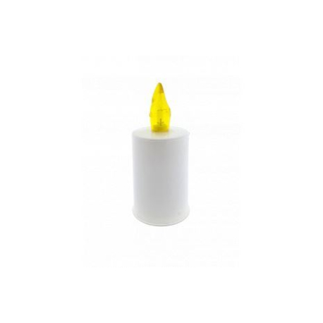 LED hřbitovní svíčka bílá žlutý plamen LUX BC 173 T638H