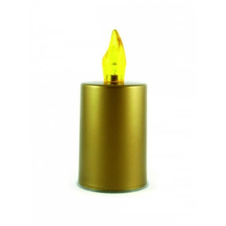 LED hřbitovní svíčka zlatá žlutý plamen LUX BC 177 T638J