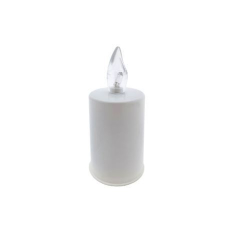 LED hřbitovní svíčka bílá transparentní LUX BC 192 T638O