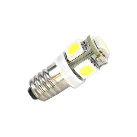 Žárovka LED E10 12V / 1W, bílá, 6xSMD5050 K505