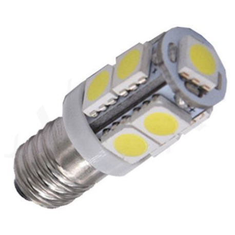 Žárovka LED E10 12V / 2W, bílá, 9xSMD5050 K505A