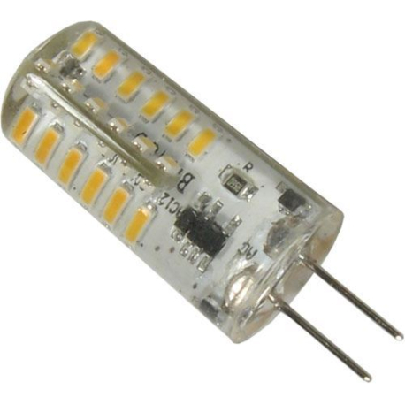 Žárovka LED G4 teplá bílá, 12V/2W, 48x SMD3014, silikonový obal K493
