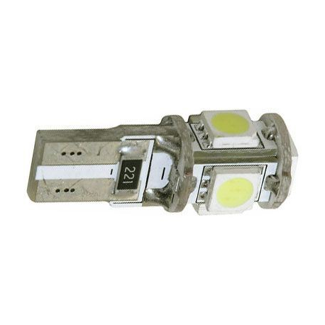 Žárovka LED T10 12V/1,5W ,bílá, CANBUS, 5xSMD5050 K571