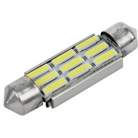 Žárovka LED SV8,5-8 sufit, 12V/3W, 9xLED7020, bílá, CANBUS, délka 42mm K591B