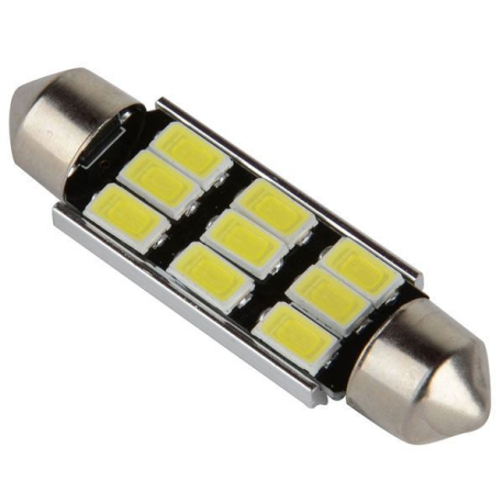 Žárovka LED SV8,5-8 sufit, 12V/3W, 9xLED5730, bílá, CANBUS, délka 39mm K592A