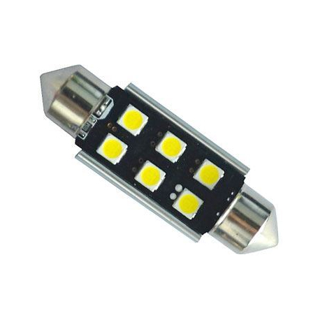 Žárovka LED SV8,5-8 sufit, 12-24V, 6xLED3030, bílá, CANBUS, délka 39mm K593A
