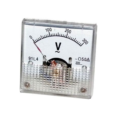 Analogový panelový voltmetr 91L4 300V~ AC R071