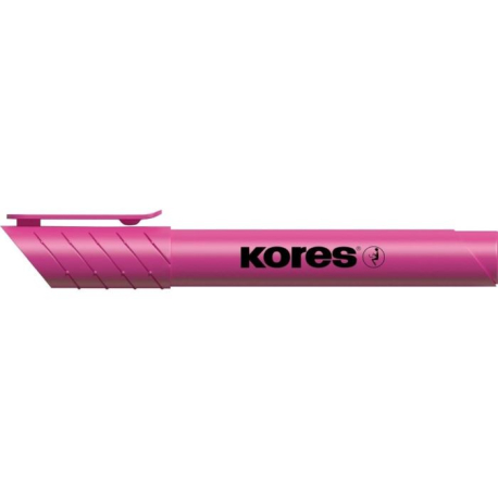 Zvýrazňovač Kores High Liner Plus, 3-5 mm, klínový hrot, růžový S909D
