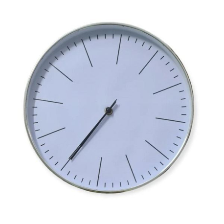 Nástěnné hodiny 30cm, stříbrné T189A