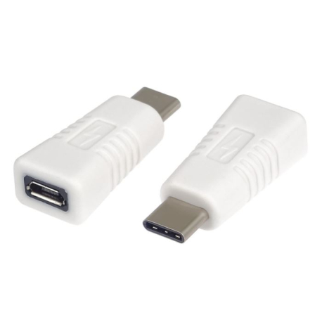 Redukce USB-C Male na USB2.0 micro Female, bílá D363O