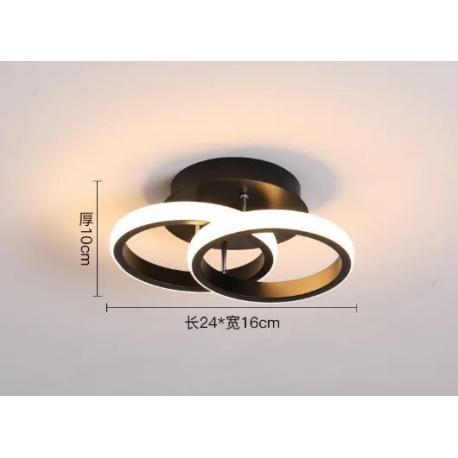 Visací stropní svítidlo - LED lampa černá T648N