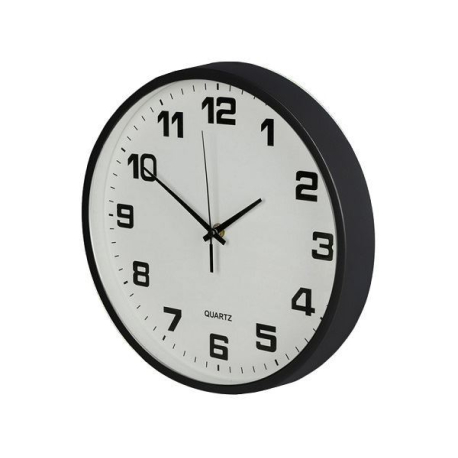 Nástěnné hodiny 25cm, černé T188A