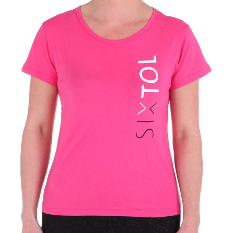 Tričko dámské T-SHIRT, růžová, velikost S, 100% bavlna SIXTOL SIXTOL 61484