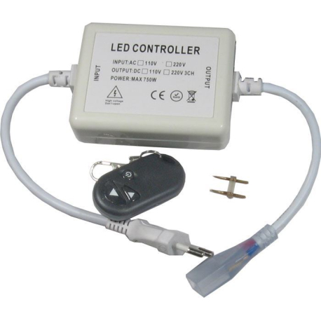 Napáječ s dálkovým ovládáním pro LED pásek 230V, výkon do 500W K072E
