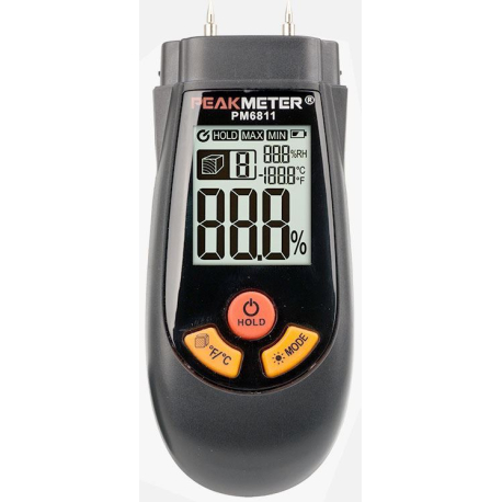 Měřič vlhkosti dřeva - vlhkoměr dřeva PeakMeter PM6811 R286C